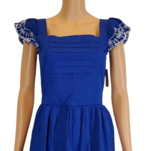 Gymboree Blue Belle Navy Narrow eyelet dress - Picture 5 of 10